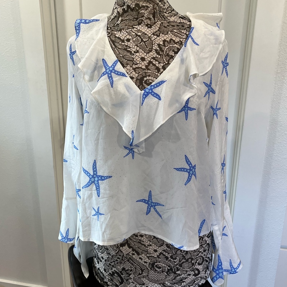RIXO silk starfish top